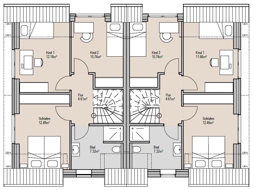 Grundriss_1.OG Wohngrundst�ck Schortens / Accum