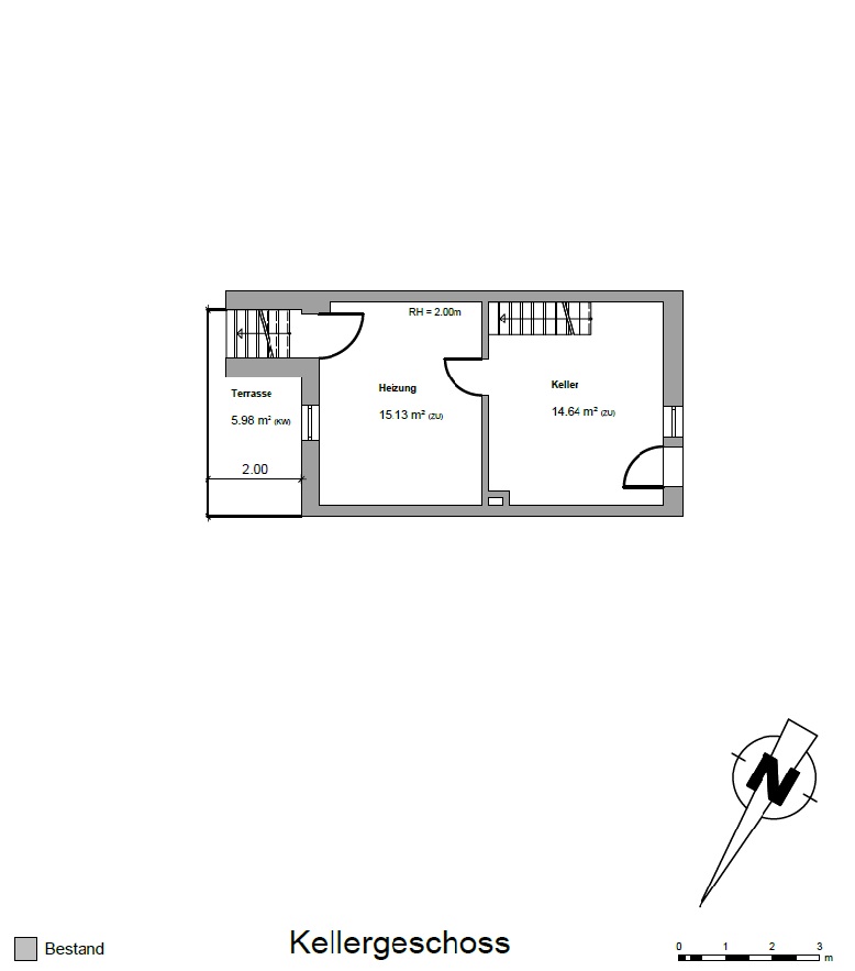 Grundriss KG Reihenmittelhaus Bremen