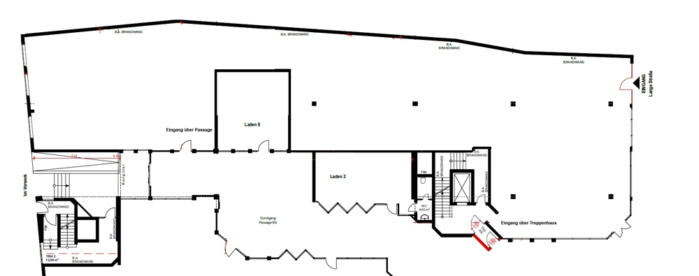 Grundriss_Erdgeschoss_Gesamt Ladenlokal Delmenhorst