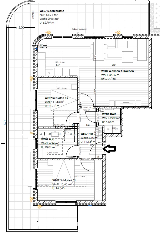 Grundriss Penthousewohnung Wildeshausen