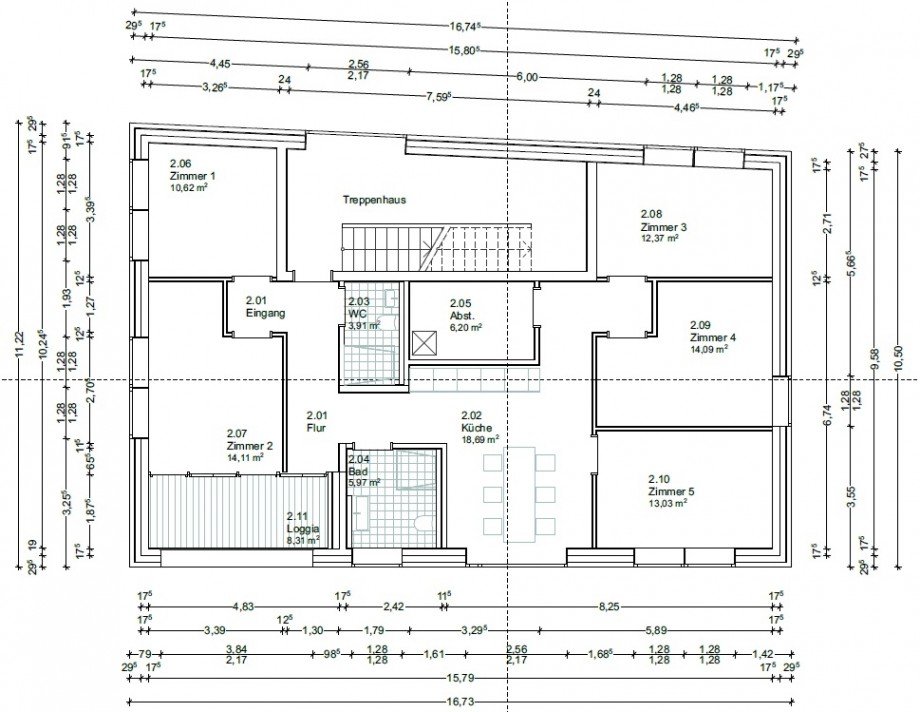Grundriss WHG 2 Zimmer Oldenburg