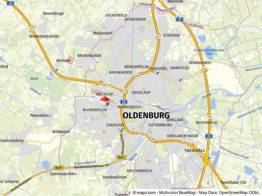 Makrolage Etagenwohnung Oldenburg