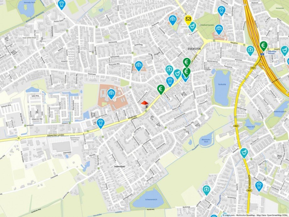 Lageplan Etagenwohnung Oldenburg (Oldenburg) / Eversten