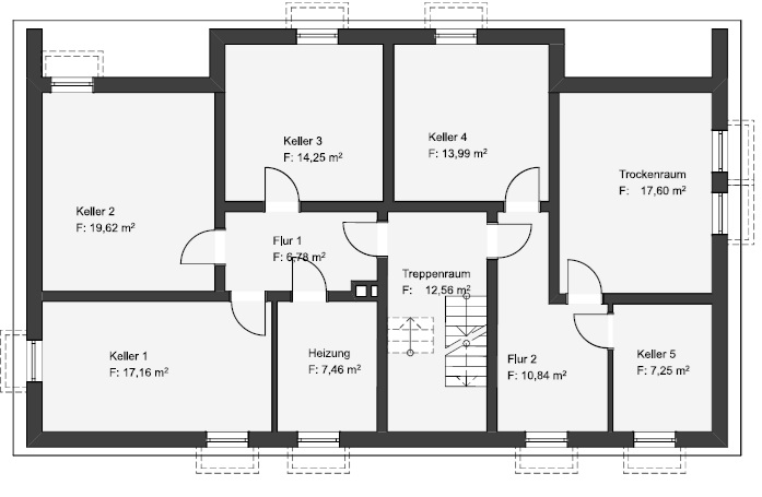 Grundriss_KG Mehrfamilienhaus Oldenburg
