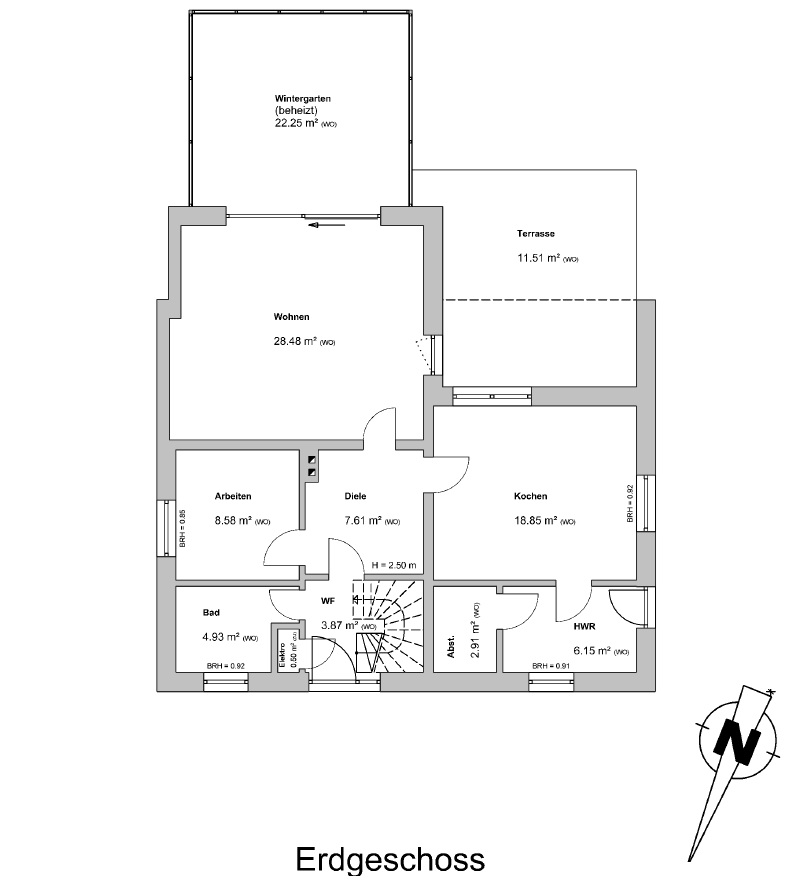 Grundriss EG Einfamilienhaus Bad Zwischenahn