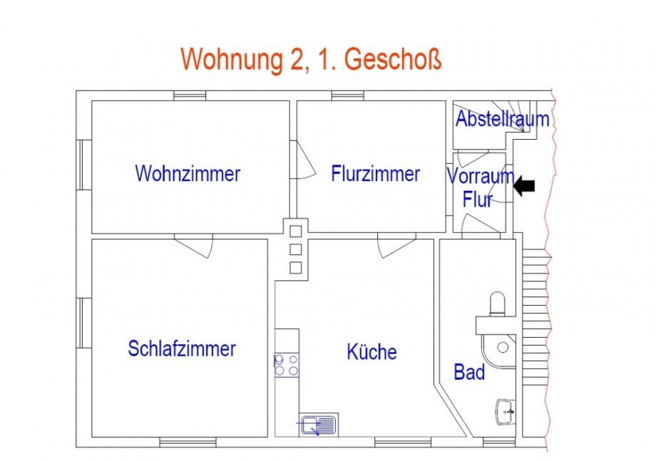 Grundriss Wohnung 2 Mehrfamilienhaus Barver
