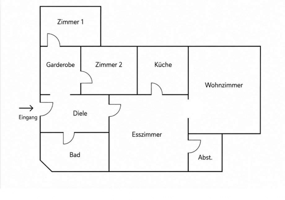 Grundriss (Darstellung) Etagenwohnung Wilhelmshaven