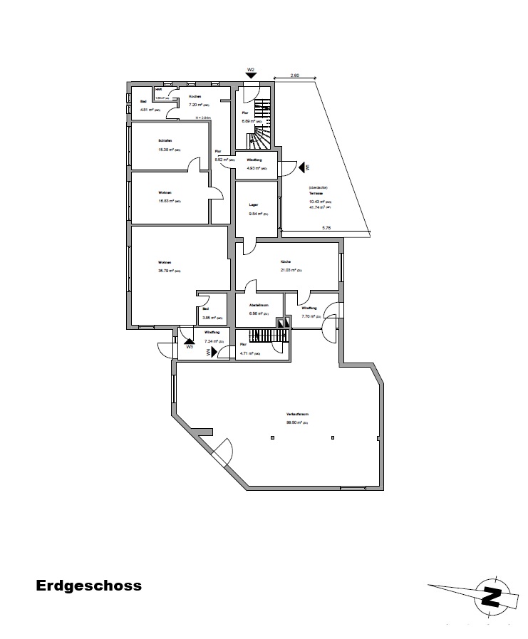 Grundriss Erdgeschoss Haus Apen / Godensholt
