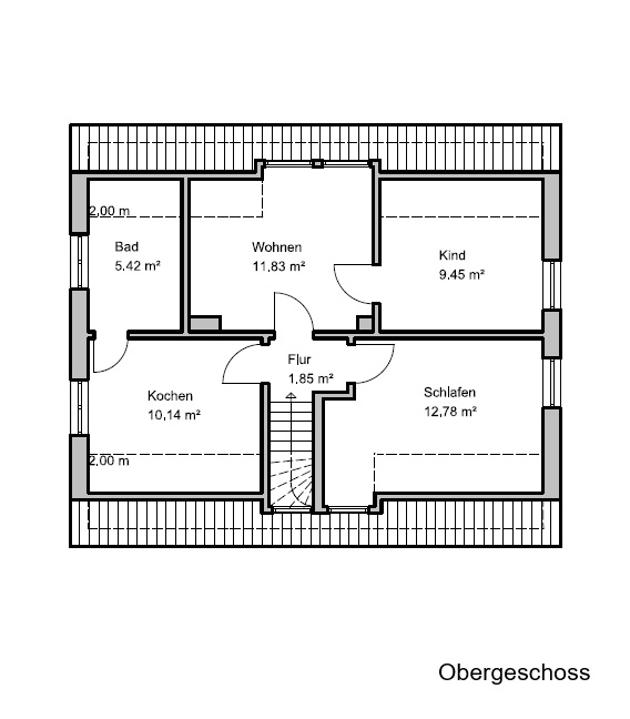 Grundriss OG Einfamilienhaus Barnstorf