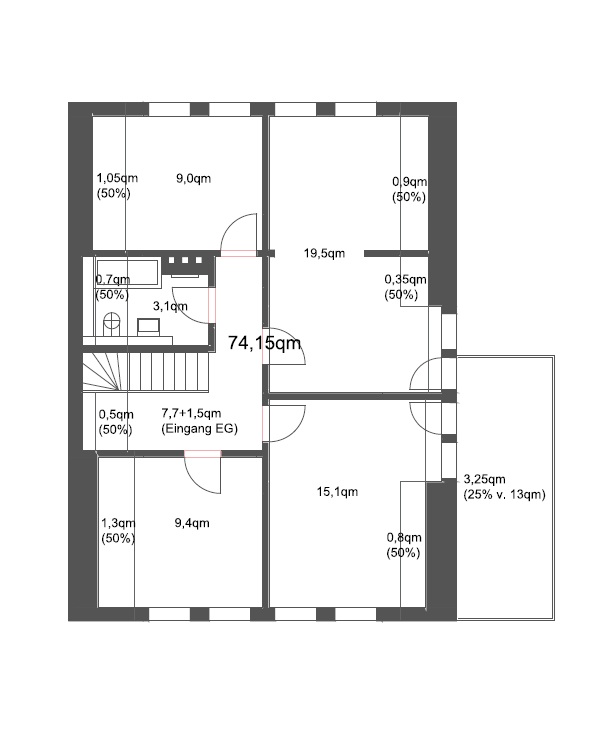 Grundriss OG Einfamilienhaus Bad Zwischenahn