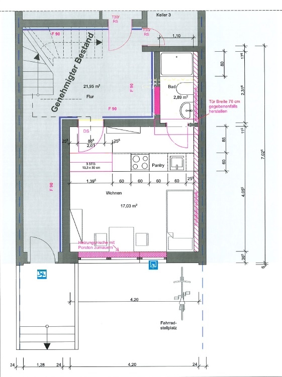 Grundriss Souterrainwohnung Bremen