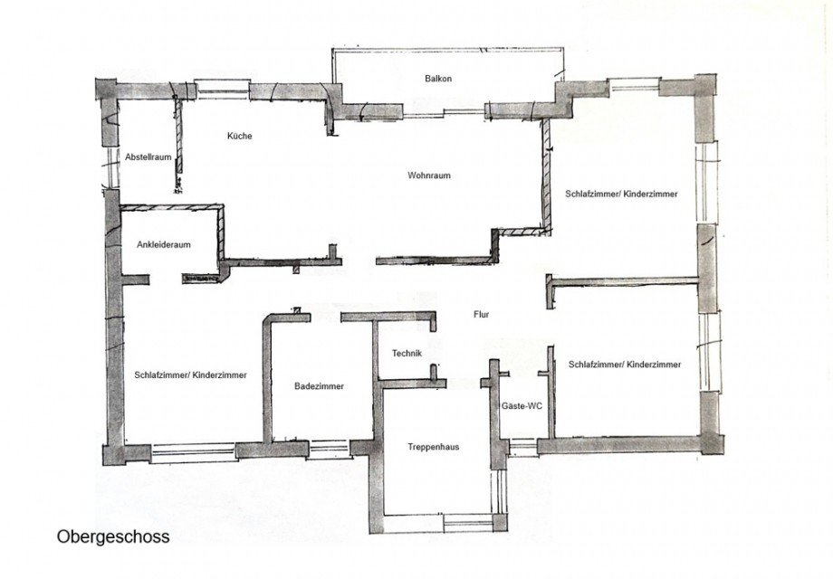 Grundriss OG Zweifamilienhaus Friesoythe