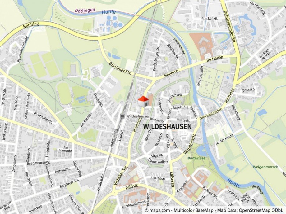 Lageplan Maisonettewohnung Wildeshausen
