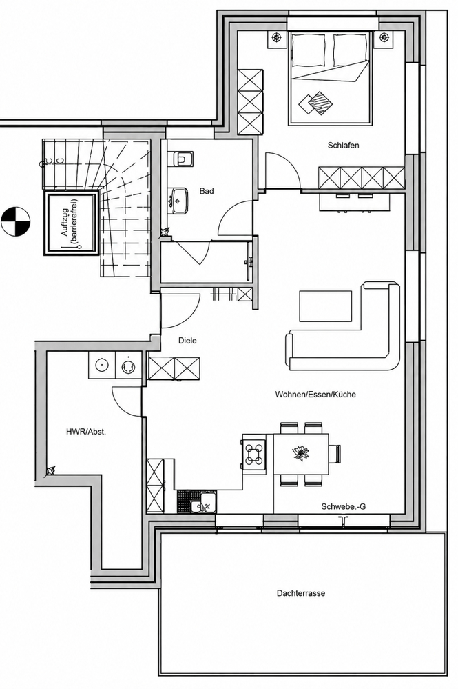 Grundriss_WE7 Dachgeschosswohnung Schortens