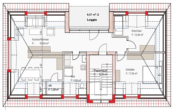 Grundriss_DG Mehrfamilienhaus Oldenburg