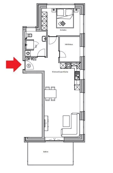 Grundriss_WE5 Etagenwohnung Schortens