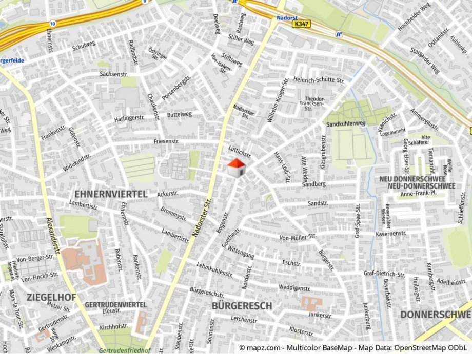 Geolyzer Kartenausschnitt Mehrfamilienhaus Oldenburg