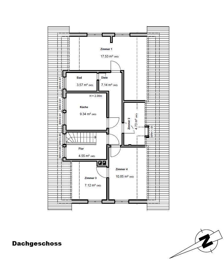 Grundriss DG Einfamilienhaus Wildeshausen