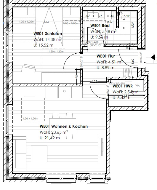 Grundriss Erdgeschosswohnung Wildeshausen