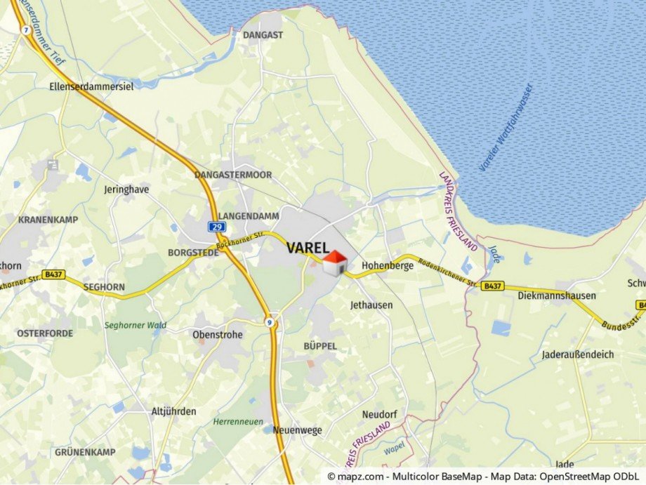 Geolyzer Kartenausschnitt Einfamilienhaus Varel
