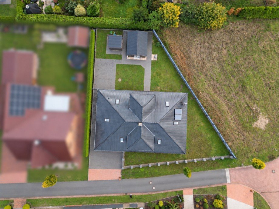 Vogelperspektive Zweifamilienhaus Herzlake