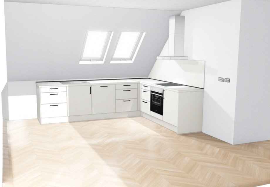 Visualisierung K�che WHG 3 Dachgeschosswohnung Oldenburg