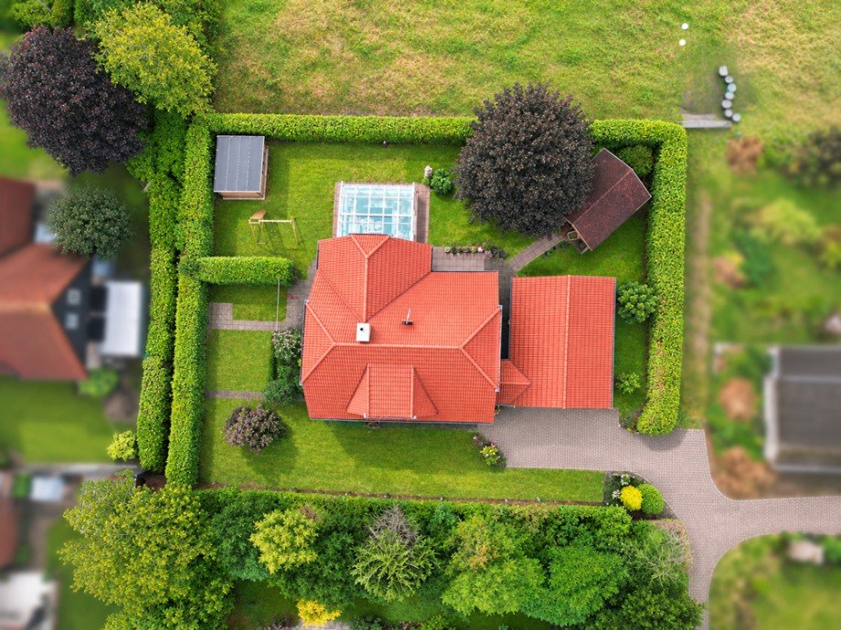 Vogelperspektive Einfamilienhaus Bad Zwischenahn