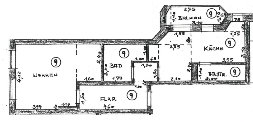 Grundriss_WHG_9 Erdgeschosswohnung Wilhelmshaven