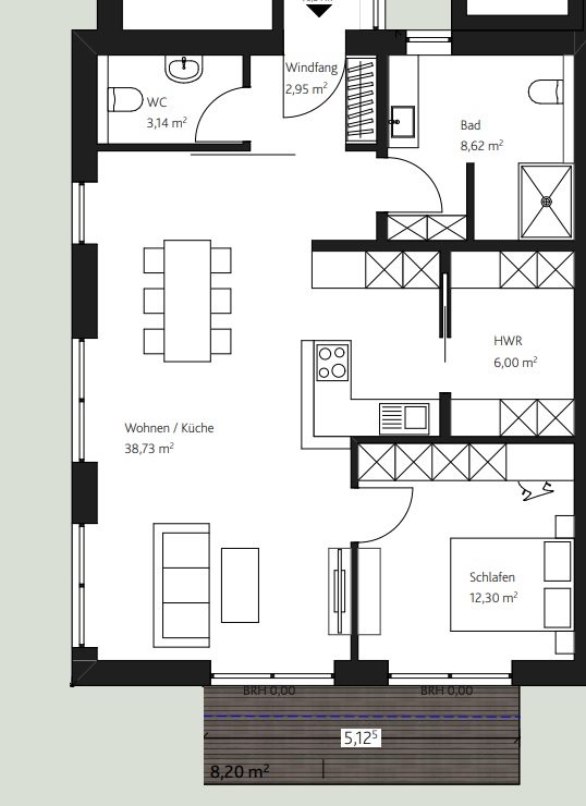 Grundriss WE5 Erdgeschosswohnung Hude