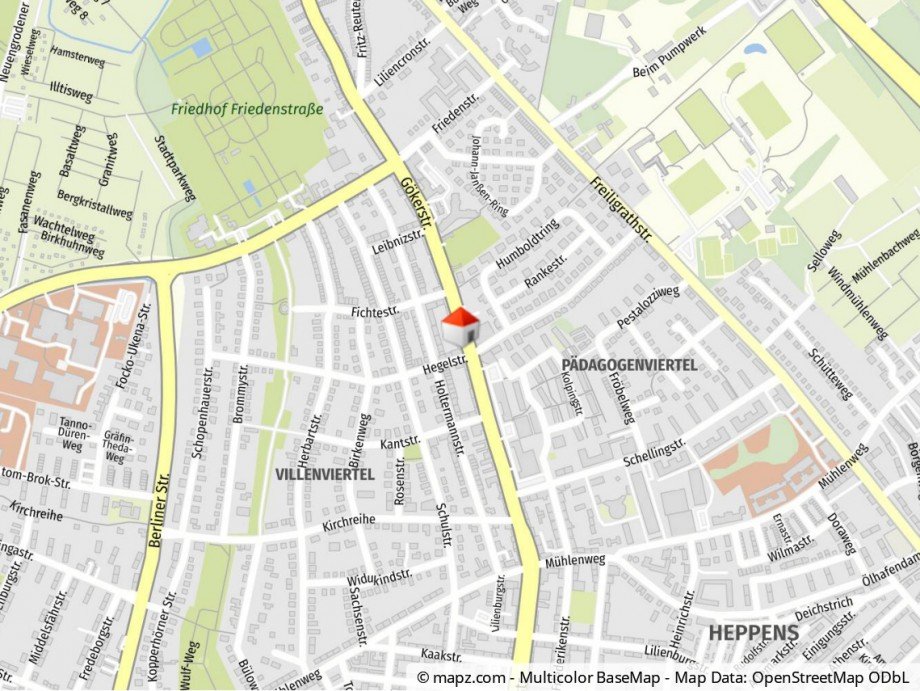 Geolyzer Kartenausschnitt Erdgeschosswohnung Wilhelmshaven