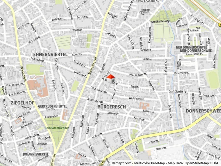 Geolyzer Kartenausschnitt Mehrfamilienhaus Oldenburg