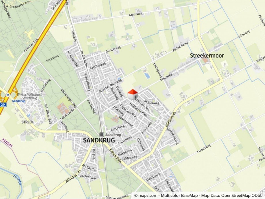 Geolyzer Kartenausschnitt Einfamilienhaus Hatten