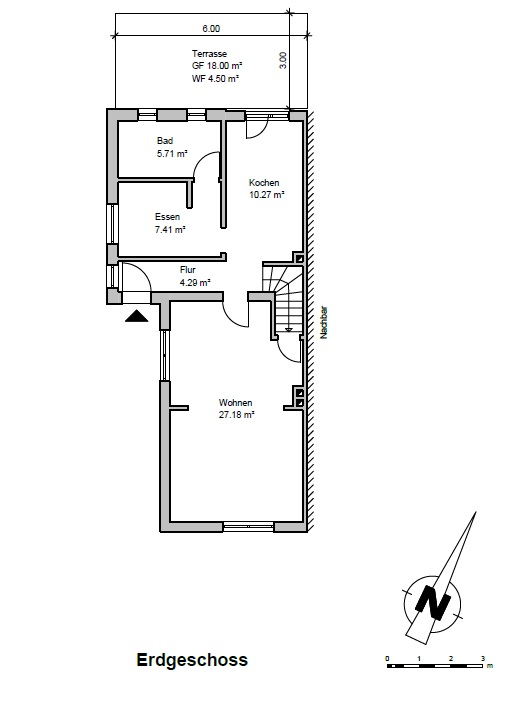 Grundriss EG Doppelhaush�lfte Bad Zwischenahn