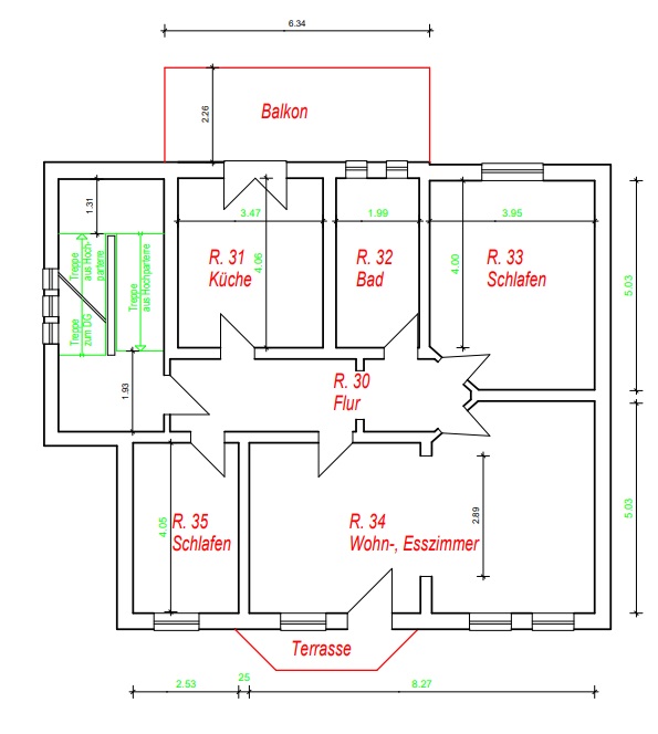 Grundriss_1_OG Etagenwohnung Wilhelmshaven