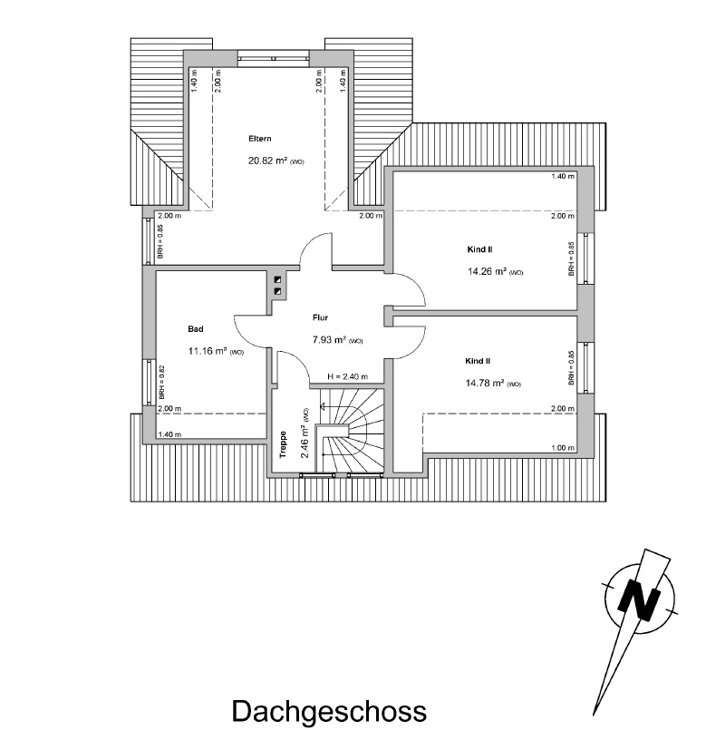 Grundriss DG Einfamilienhaus Bad Zwischenahn