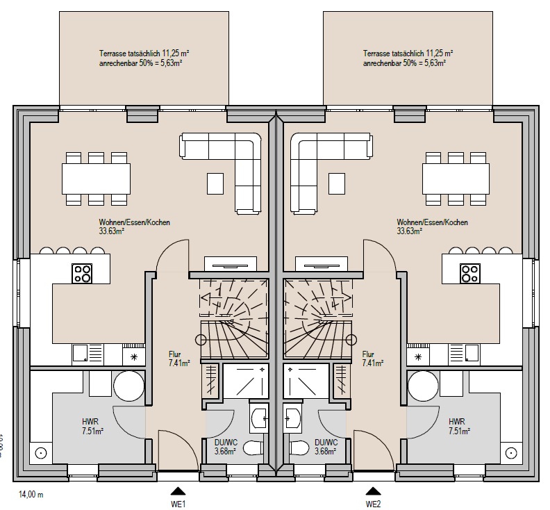 Grundriss_EG Wohngrundst�ck Schortens / Accum