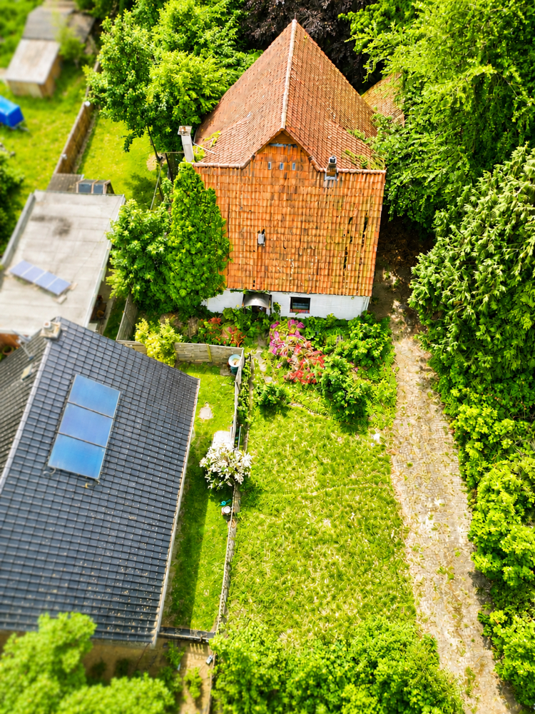 Vogelperspektive Einfamilienhaus Wardenburg